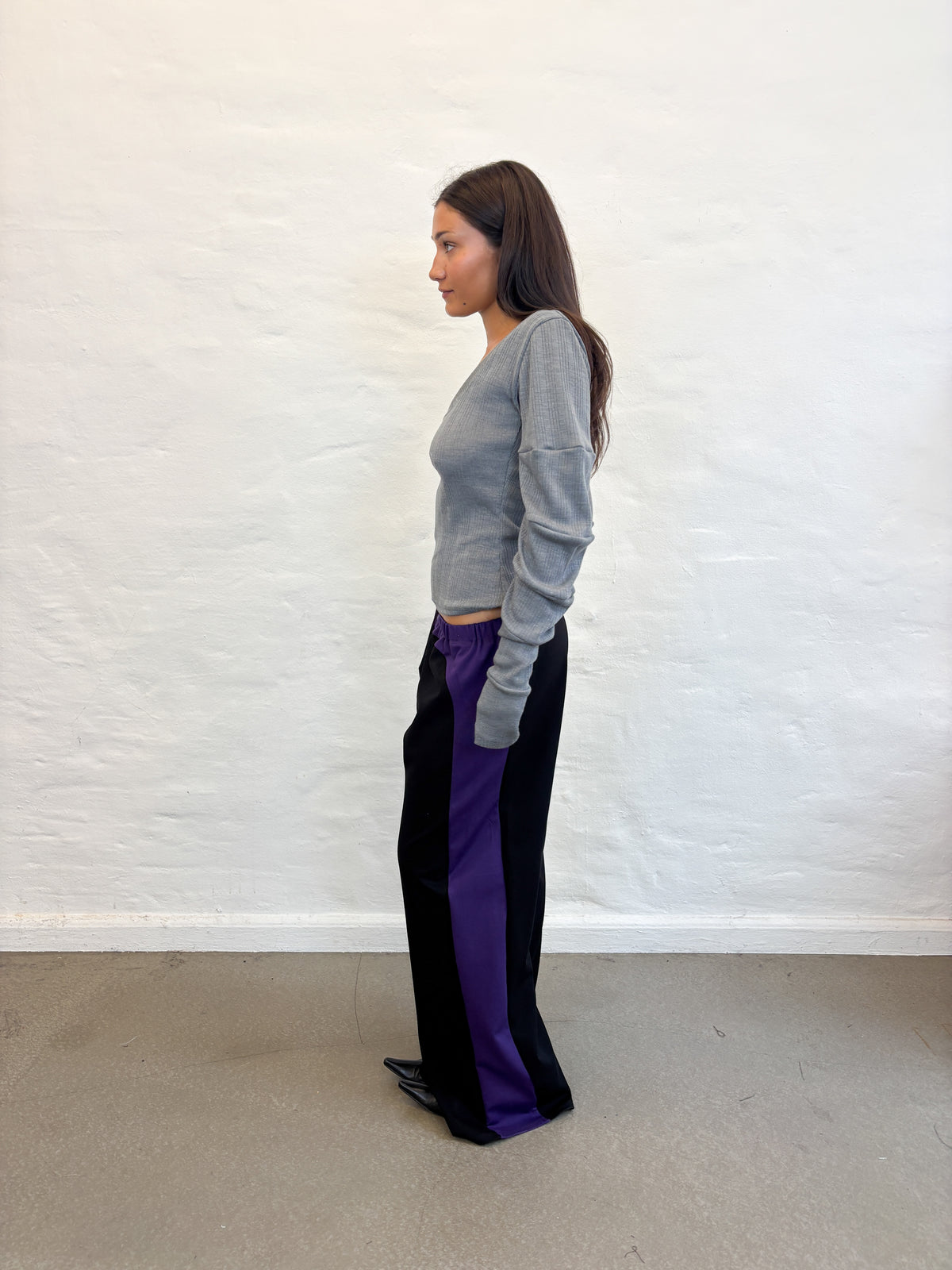 HUNNIE TOP GREY MERINO