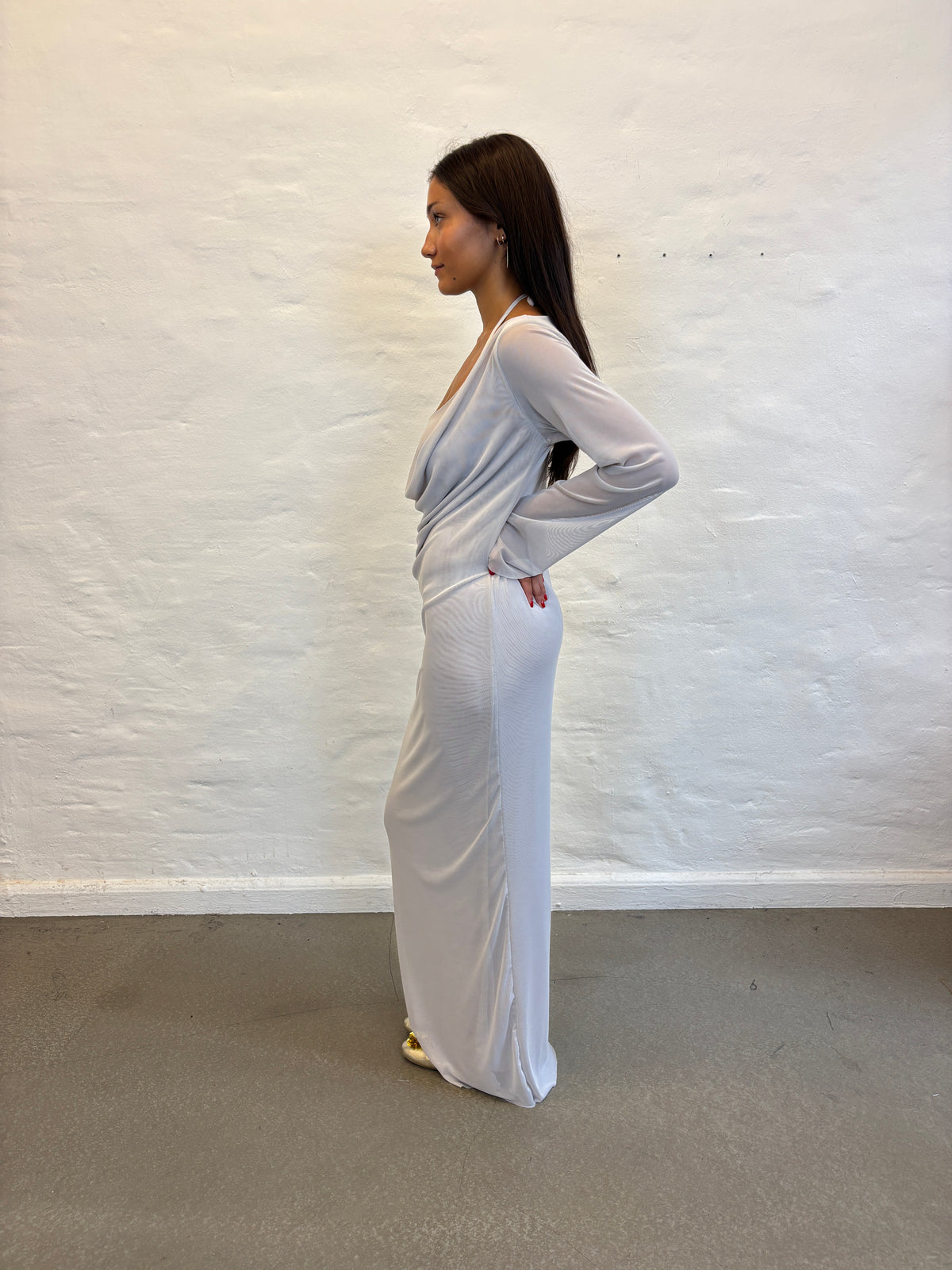 ALBA DRESS W BRA LIGHT GREY