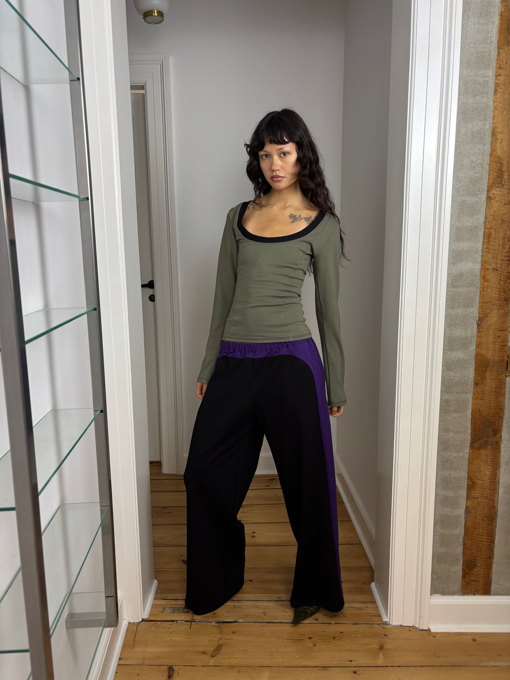 CHARLI TOP OLIVE GREEN
