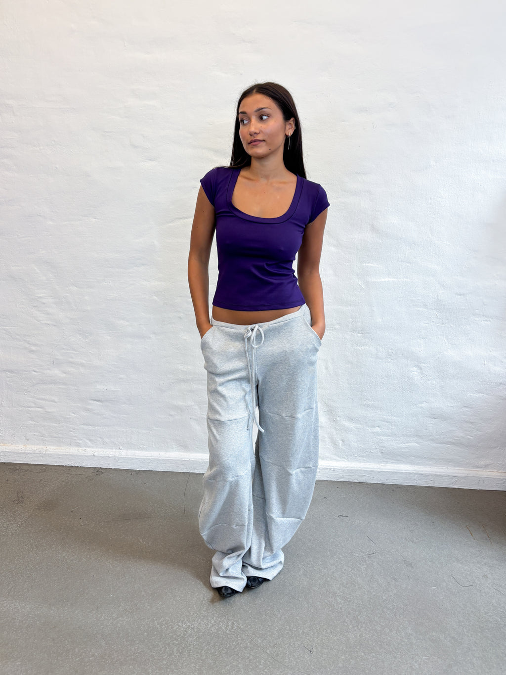 HUNNIE PANTS GREY RIB