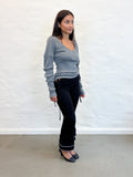 HUNNIE TOP GREY MERINO