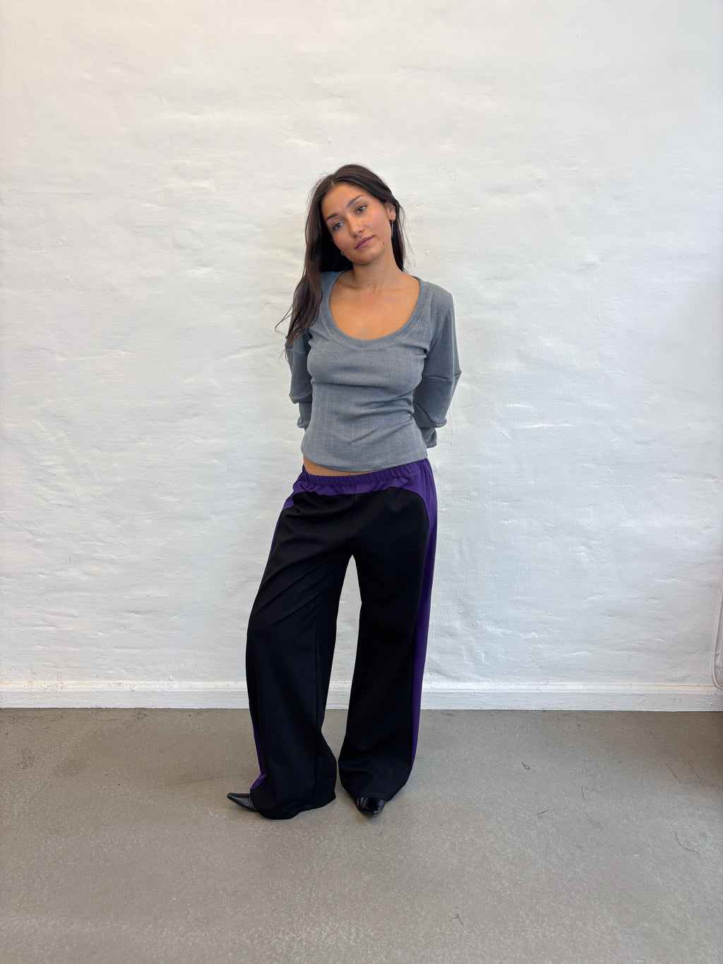 HUNNIE TOP GREY MERINO