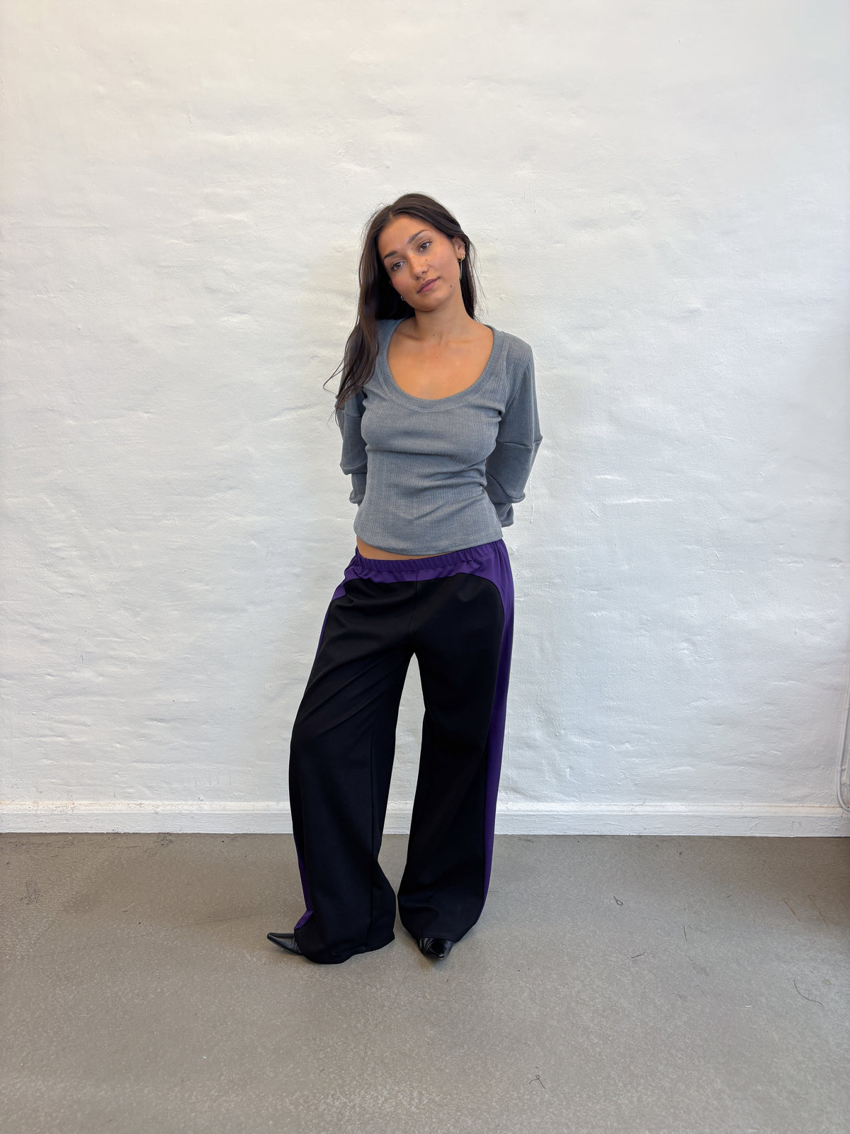 HUNNIE TOP GREY MERINO