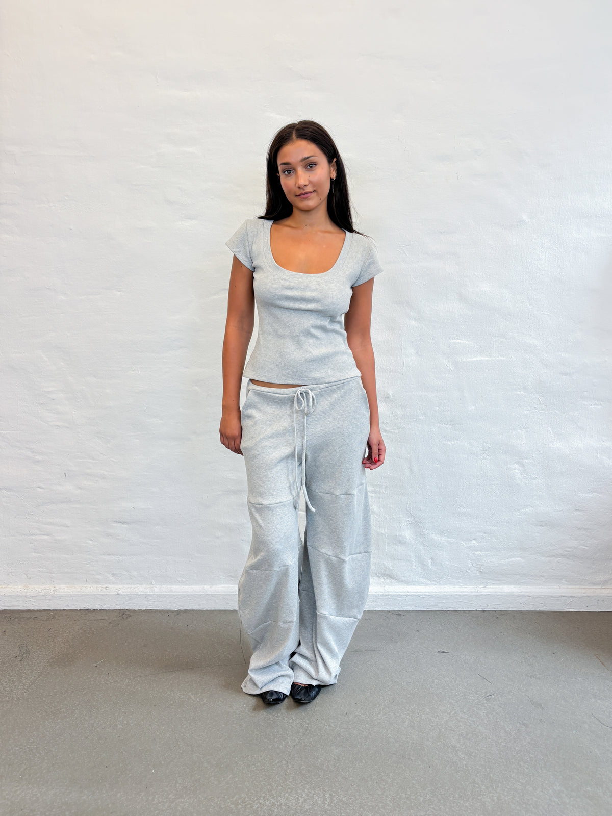 HUNNIE PANTS GREY RIB