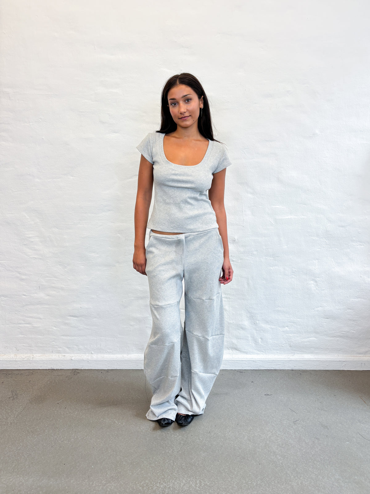 HUNNIE PANTS GREY RIB